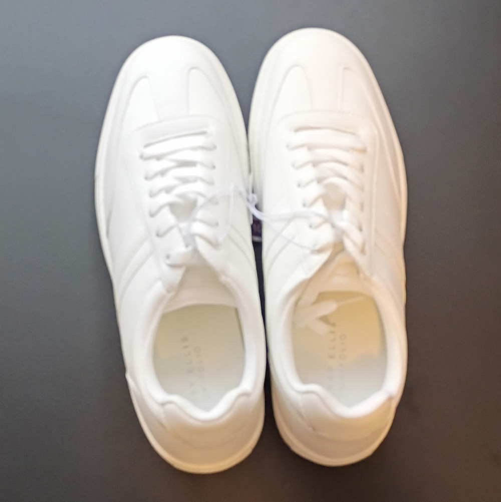 Perry Ellis Men’s White Low Top Lace-Up Athletic Sneakers New No Box